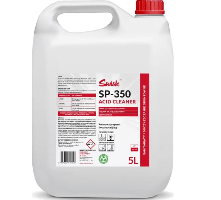Płyn SWISH SP 350 5l - doczyszczanie posadzek, kwasowy,koncentrat