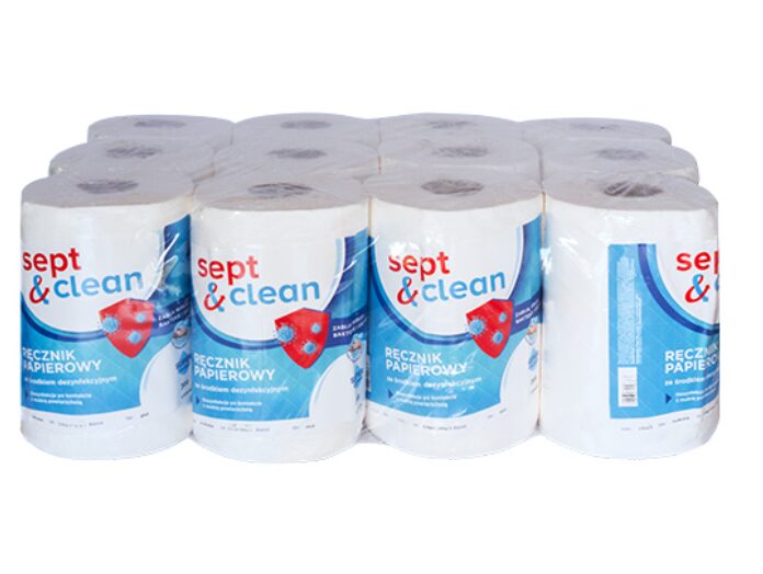 Ręcznik w roli MINI Qualita Sept&Clean 2w 50 celuloza 12 szt