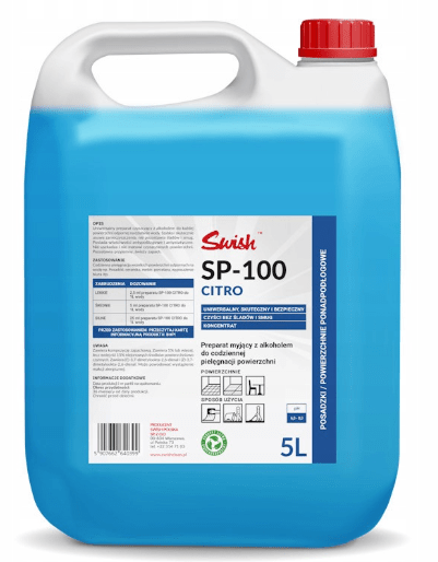 Płyn SWISH SP 100 5l CITRO - mycie bieżące,z alkoholem, koncentrat